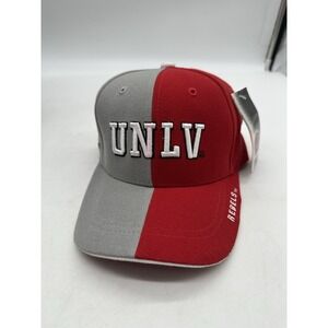 UNLV Rebels Hat Cap Mens Adjustable Back White Red Nevada Las Vegas NCAA